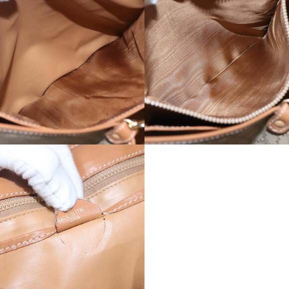 CELINE Macadam Canvas Tote Bag Pvc Beige Gold - Picture 12 of 12